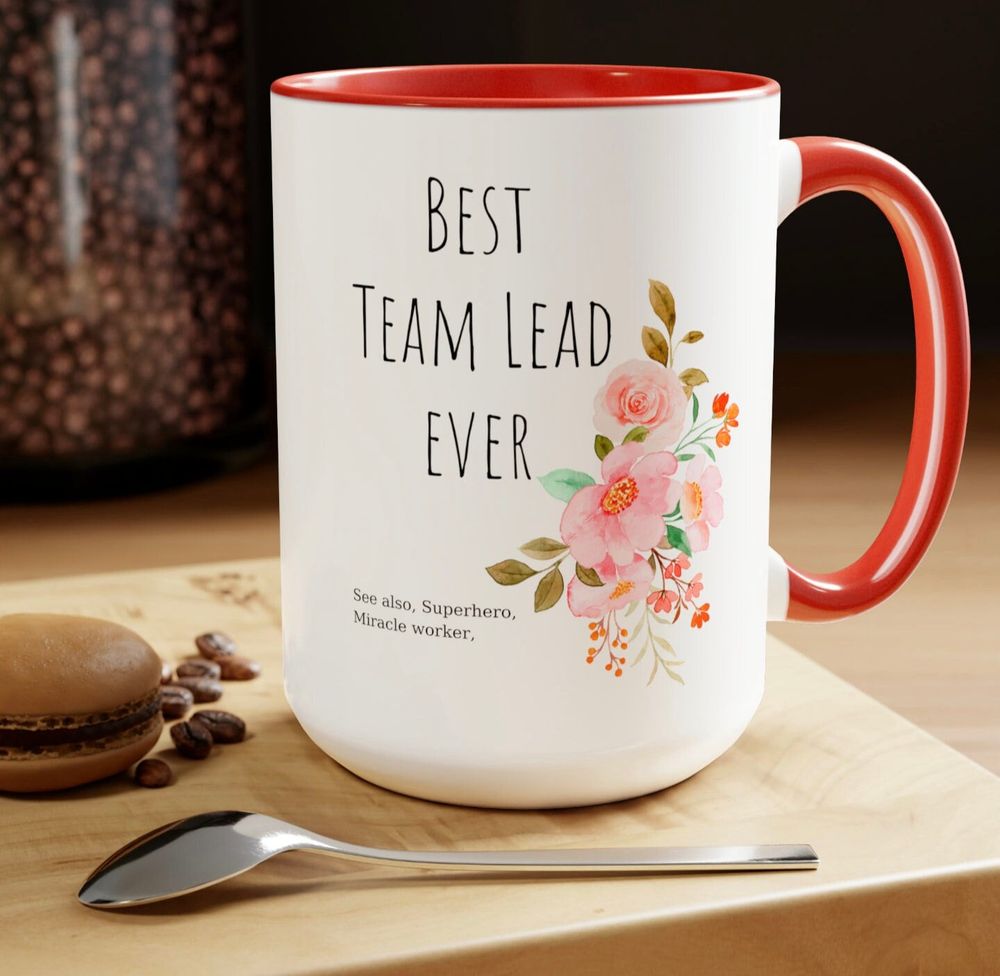 Best Team Lead Ever Christmas Gift Mug Accent Mug black-accent 11oz