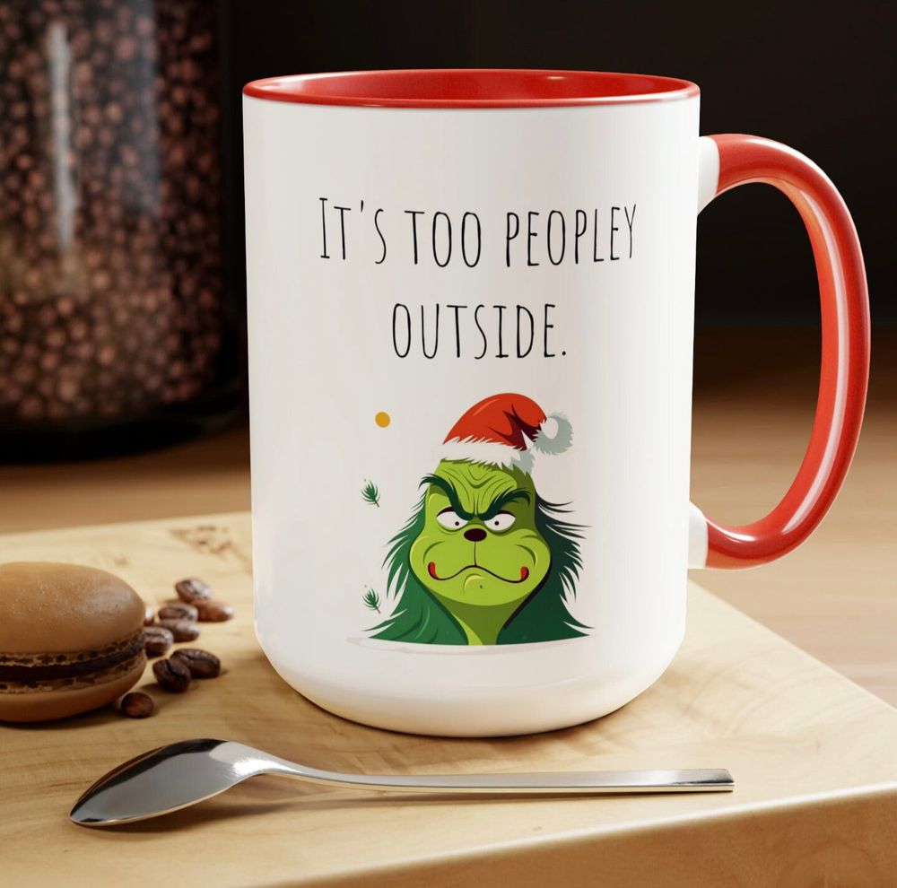 Funny Coffee for Her - Grumpy Morning Gift Mug Accent Mug black-accent 11oz