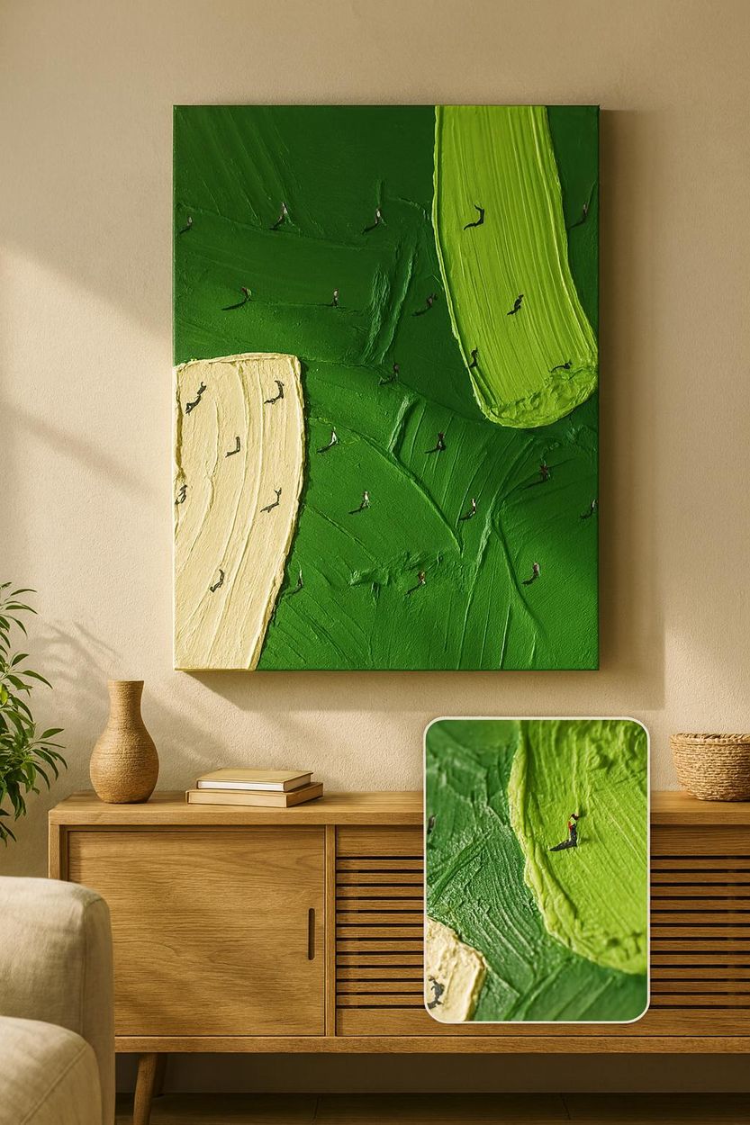 Modern Golf Art Canvas Ready To Hang Portrait Canvas