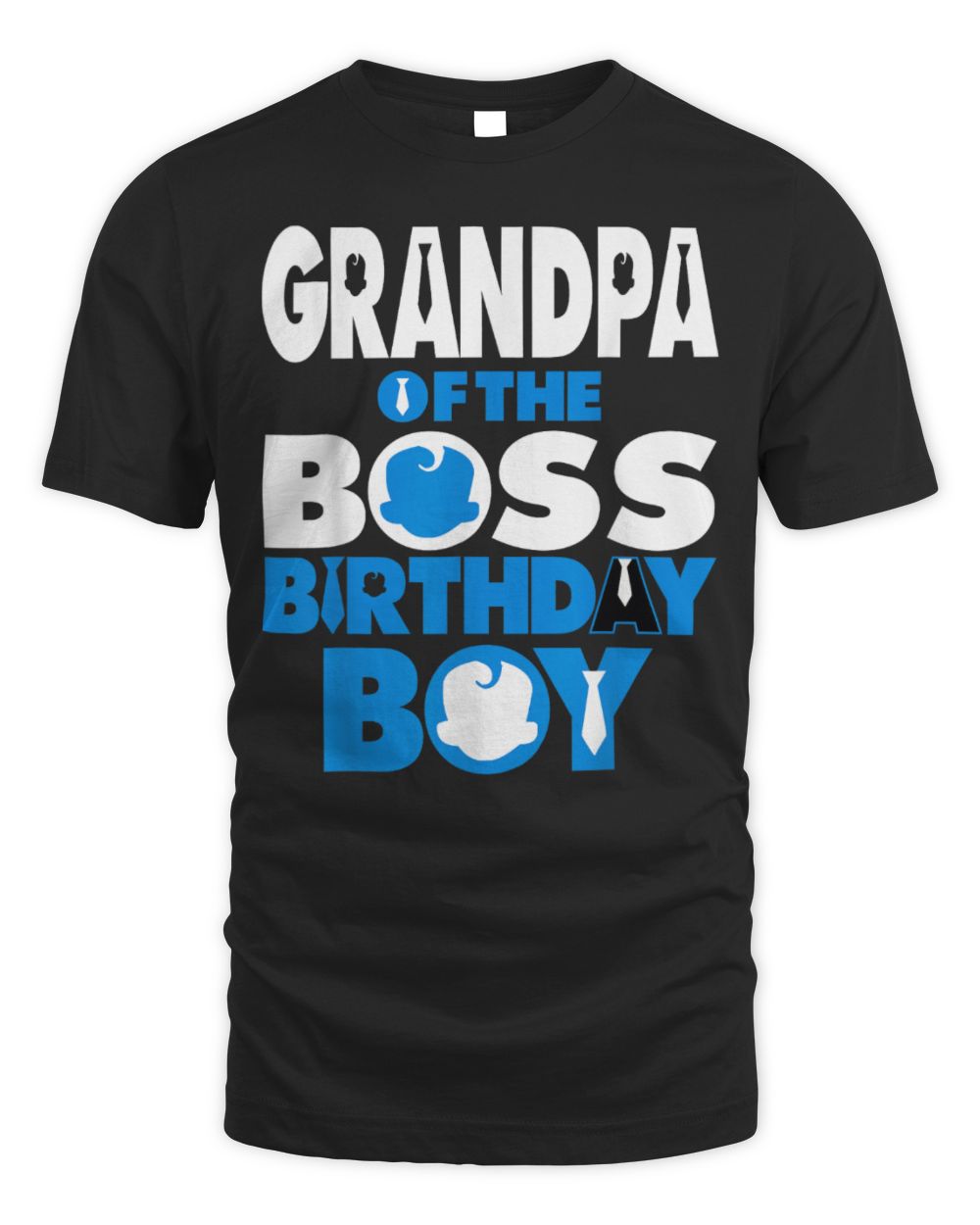 Grandpa Of The Boss Birthday Boy Baby Decorations Shirt Unisex Standard T-Shirt black s