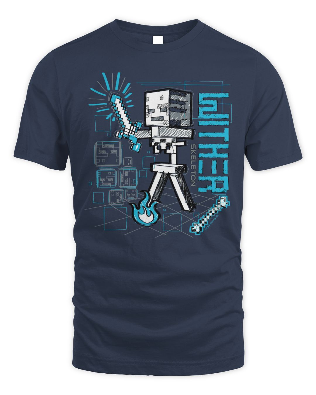 Minecraft Clothing Acid Sketch Wither Skeleton Shirt Muffiz Minecraft Clothing Acid Sketch Wither Skeleton Shirt Muffiz