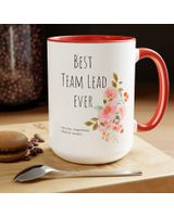 Best Team Lead Ever Christmas Gift Mug Accent Mug black-accent 11oz