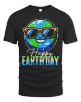 Happy Earth Day 2024 Kids Boys Women Men Cool Earth Design Shirt Unisex Standard T-Shirt black s