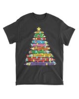 Teacher Crayon Christmas Tree Lights Student School Xmas Shirt Unisex Standard T-Shirt black s