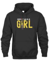 Shoot Like A Girl Funny Basketball Girl Basketball Fan 22 Shirt Unisex Hoodie black s