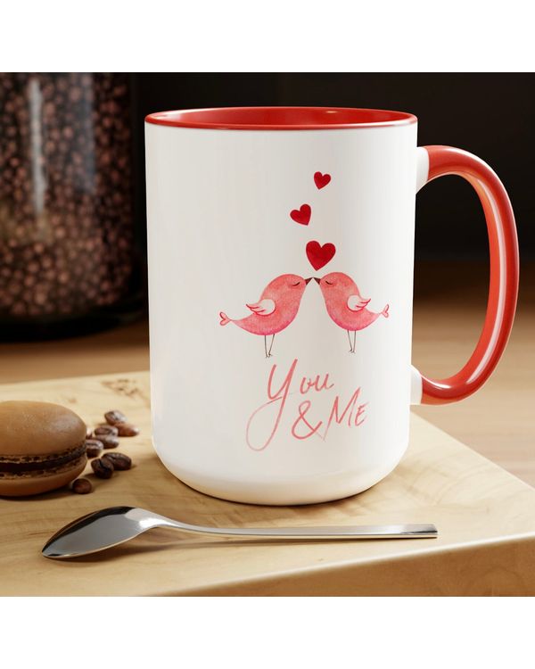 Valentine's Day Gift for Wife - Heart Bird Lover Coffee Tea Christmas Mug