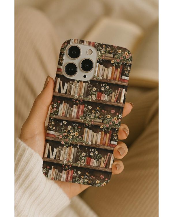 Cottagecore Floral Phone Case Gift for Book Lovers Aesthetic Cover Phonecase
