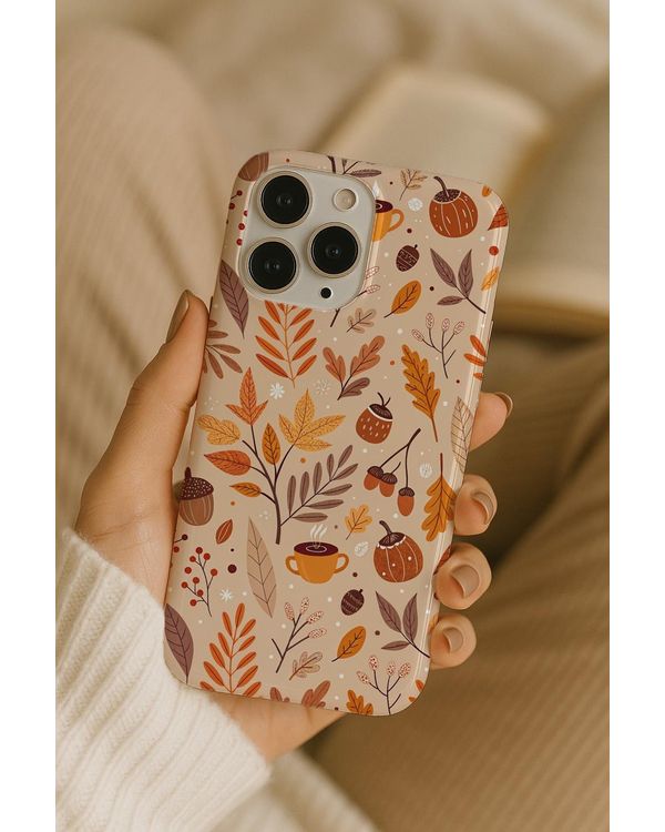 Halloween Pumpkin Floral Phone Case Fall Gift for Her Phonecase