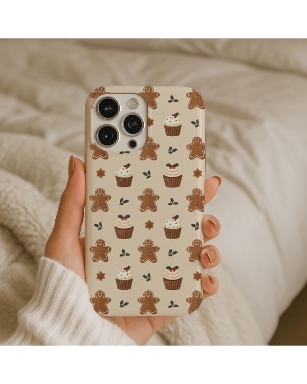 Gingerbread Cupcake & Holly Berry Fall Gift for Her Phonecase