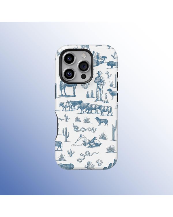 Blue Floral Cowboy Phone Case Phonecase