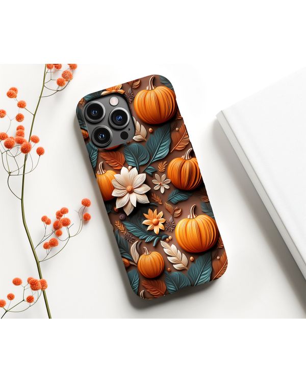 Fall Floral Pumpkin 3D Phone Case Phonecase